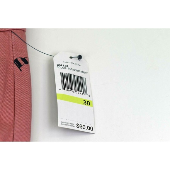 Nautica Men's Salmon Stretch Classic Fit Sailing Flags Deck Shorts Size 30 NWT - Picture 6 of 9